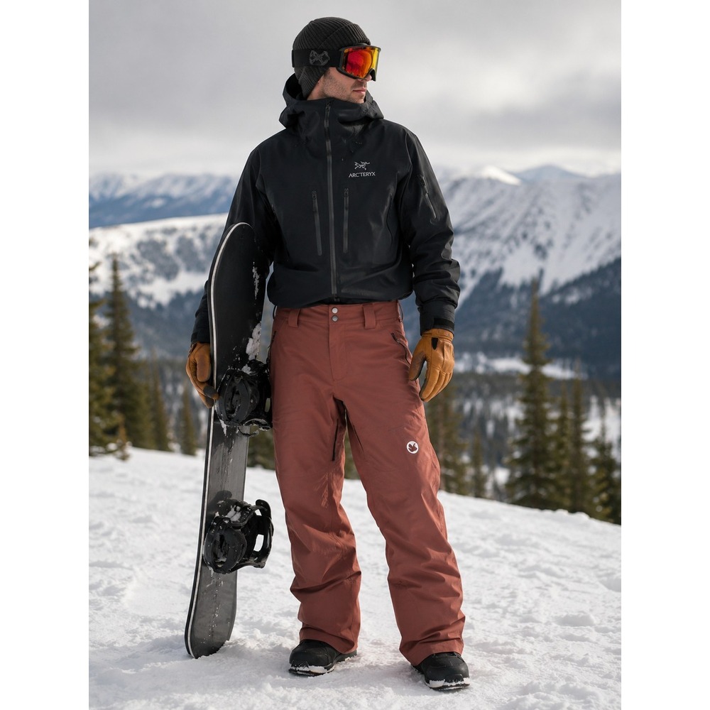 North Face Steep Series Dry Vent Mens XL Redish Brown Snow Ski Snowboard Pants